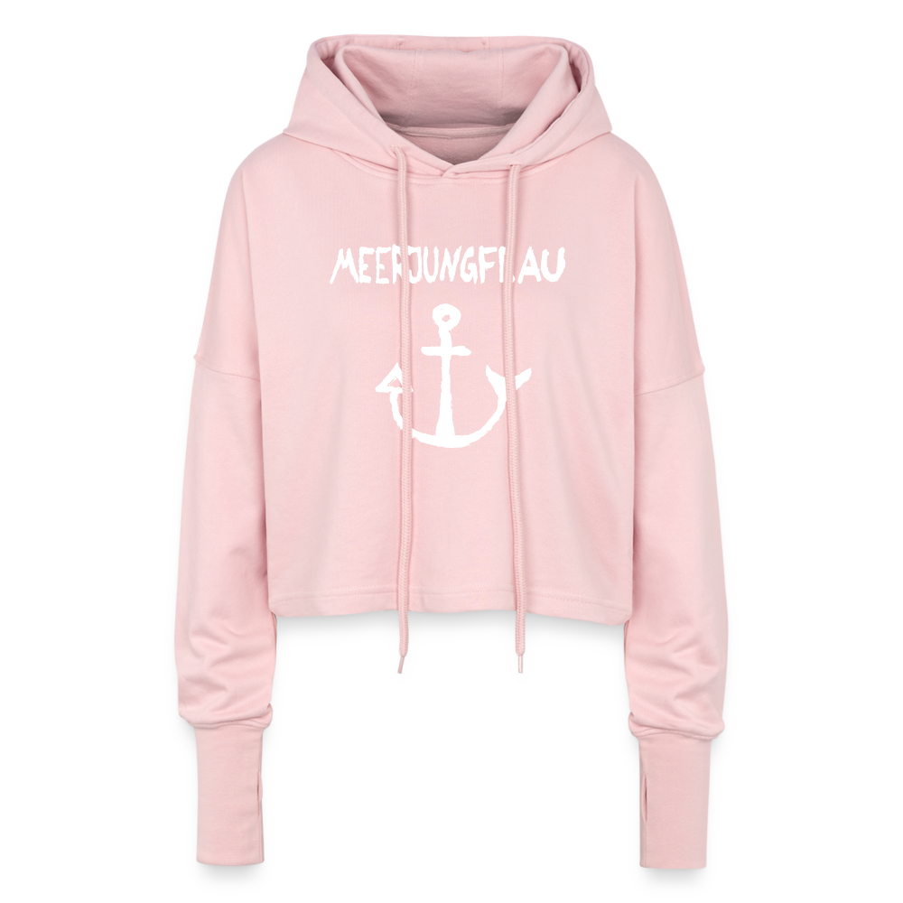 Cropped Mädels Hoodie | MEERJUNGFRAU - Hellrosa