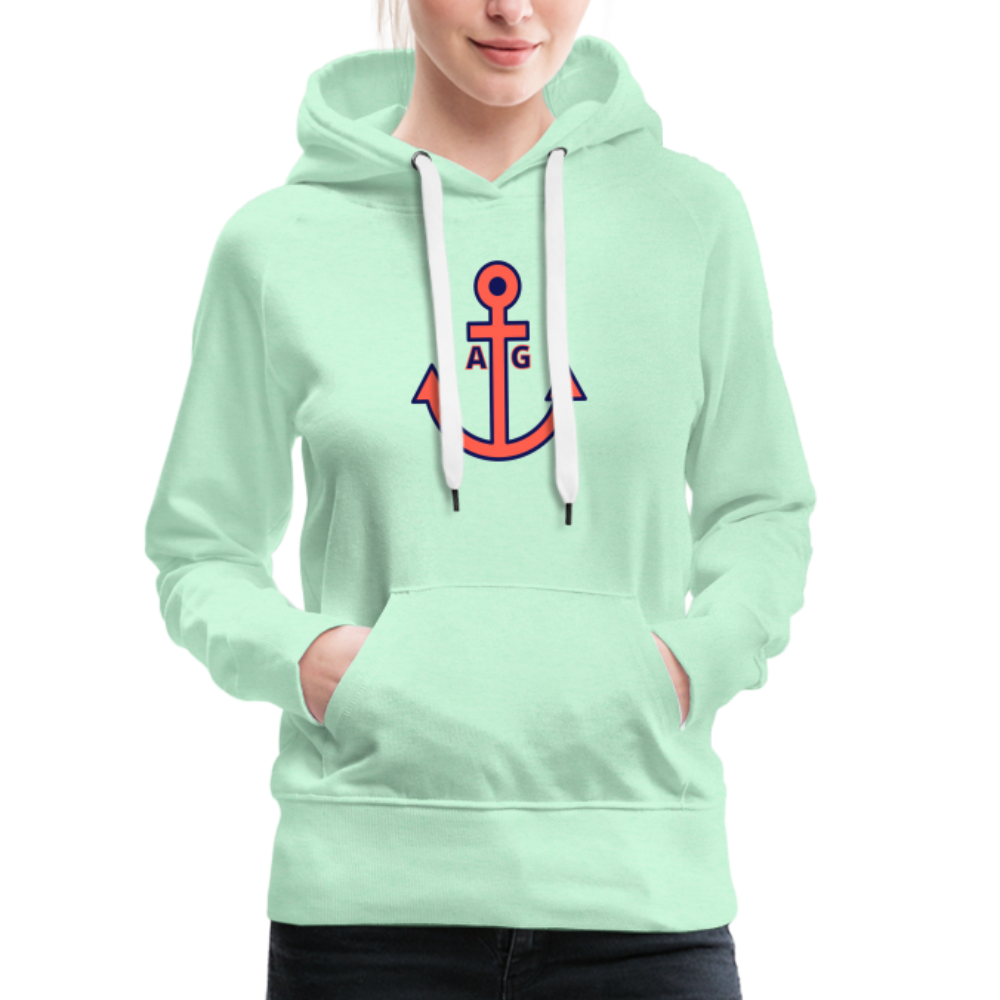 Mädels Hoodie | ANKERGLANZ - helles Mintgrün