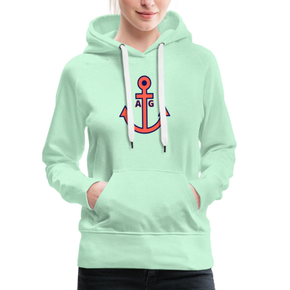 Mädels Hoodie | ANKERGLANZ - helles Mintgrün