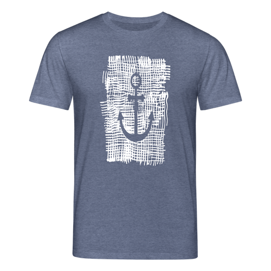 Kerle T-Shirt | Anchor Grid - Dunkelblau meliert