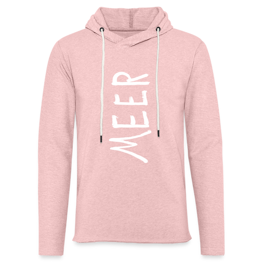 Mädels leichtes Kapuzensweatshirt | MEER - Rosa-Creme meliert