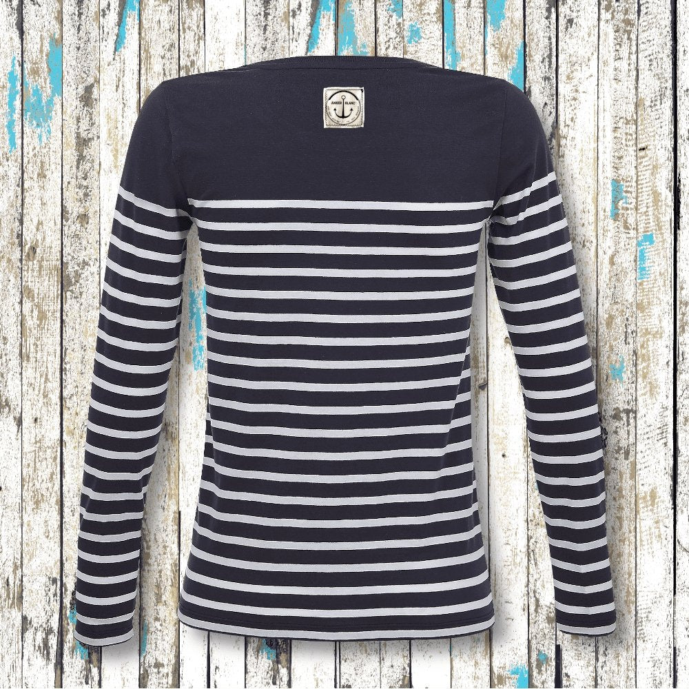 Anker Shirt Mädels gestreift (Navy) - Ankerglanz